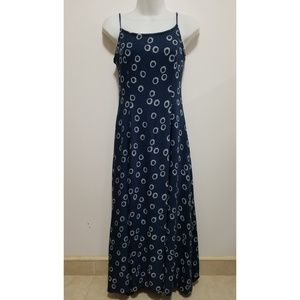 Blue sleeveless maxi dress